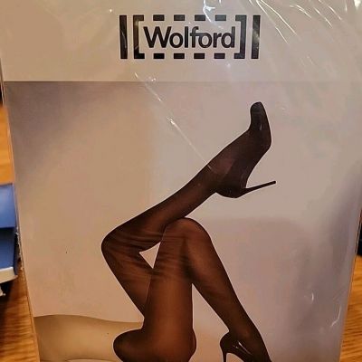 New WOLFORD Satin Opaque 50 Tights Mocca LARGE 18379 NIP