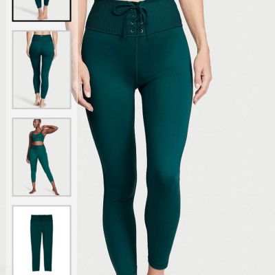 Victoria’s Secret Green Ivy Corset Full Length Leggings Size Small