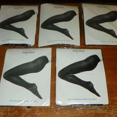 Lot of 5 AVON LEGWEAR Size D Control Top Tights BLACK DARK NAVY DARK BROWN