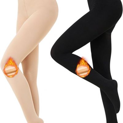 Winter Warm Opaque Fleece Lined Pantyhose Women High Waist Elastic Thermo Tights