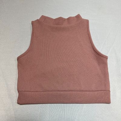 New Fashion sleeveless pink crop top women's size medium