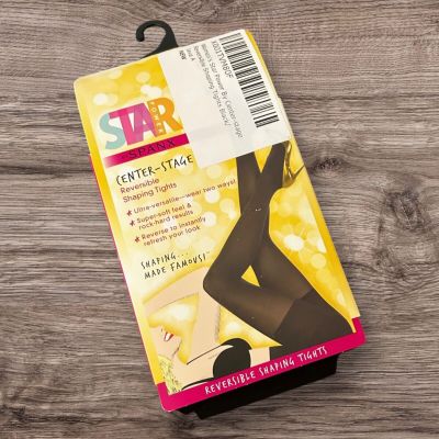 Spanx Star Power Center Stage Java Black Reversible Shaping Tights Size A New