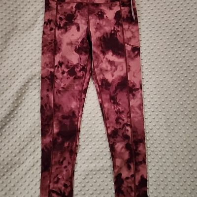 Victoria's Secret  Incredible Essential High Rise Leggings Rose Wine Tie Dye 12