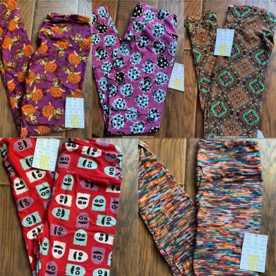 NWT *LOT OF 5*LuLaRoe Leggings OS One Size Vintage Style Halloween, Lady Bug