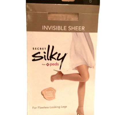 SECRET SILKY PEDS WOMENS PANTYHOSE CONTROL TOP NUDES 5'3