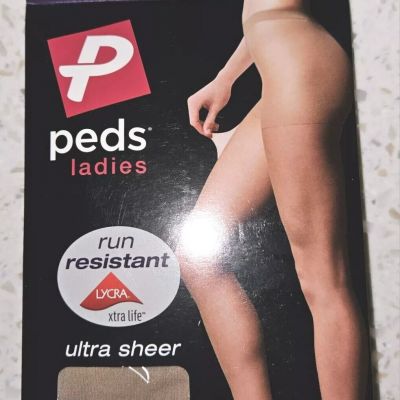 1 Pair Peds Regular Control Top Pantyhose Silky Soft Ultra Sheer Leg Queen Nude