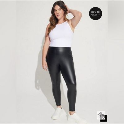 TORRID Size 3X Black Faux Leather Leggings