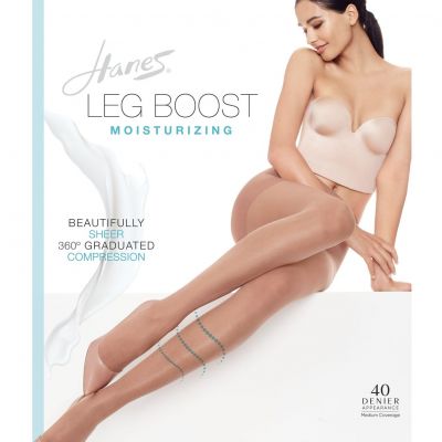 Hanes Leg Boost Moisturizing Hosiery Sheers Glide On Shapewear Control Top NWT