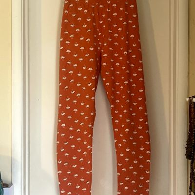 Gudrun Sjoden Orange Jersey Cotton Leggings Size XL