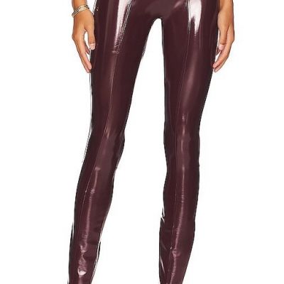 NWT SPANX Women's Petite Ruby Red Faux Leather Leggings sz M Petite