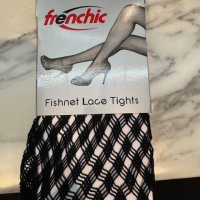 Frenchic Fishnet Lace Tights Women's Plus Size Queen (1X/2X) New