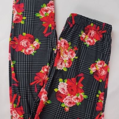 Floral Pattern Plus Size Large Leggings By NY Amelila James