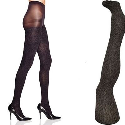 HUE Women's Tights Flecked Opaque Control Top Tights S/M,M/L