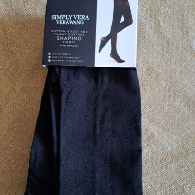 NEW Simply Vera Vera Wang Size 4, Black Tummy Control Shaping Tights