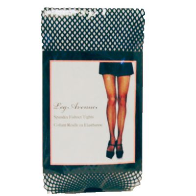 Leg Avenue Black Fishnet Pantyhose, One Size, Classic, Sixties Style NIP