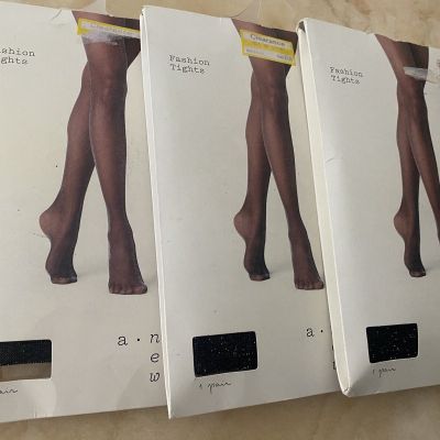 A NEW DAY FASHION TIGHTS SEXY/BEAUTIFUL LOT 3 COLOR -EBONY SIZE 1X BRAND NEW