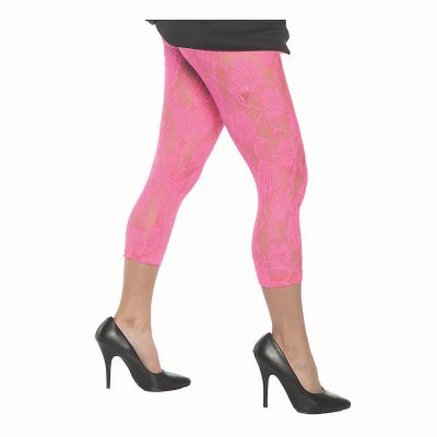 LACE LEGGINGS-NEON PINK - Underwraps