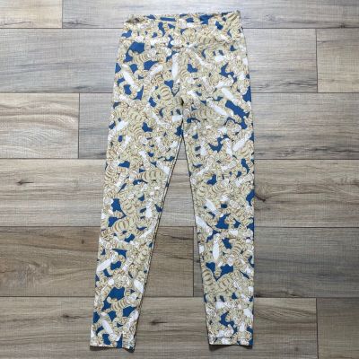 Lularoe Womens Disney Collection Tigger Print Leggings Size OS Blue Tan Khaki