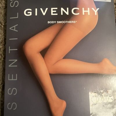 GIVENCHY Body Smoothers Sz C/D Control Top Light Support Leg BEIGE Pantyhose