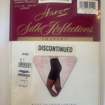 Hanes Silk Reflections Sheer Shapers Control Pantyhose -#980-Barely Black-3 Plus