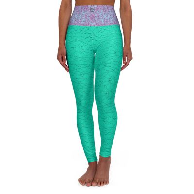 Turquoise Leggings for Women: Cozy & Warm, Fall Fashion, Designer Quality