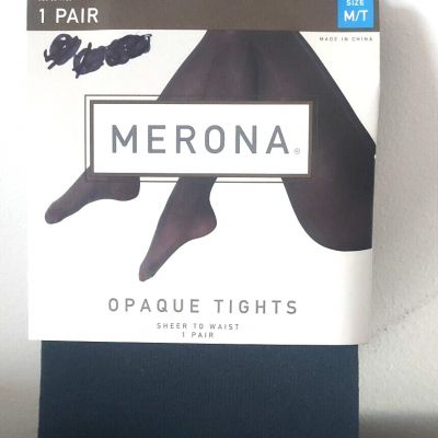 Merona Size M/T 5’5”-5’11” 130-175 lbs Opaque Grey Gray Tights ~ NEW