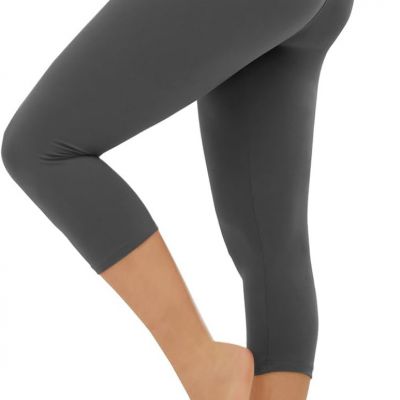 High Waisted Leggings for Women - No See through Tummy Control Cycling Workout Y