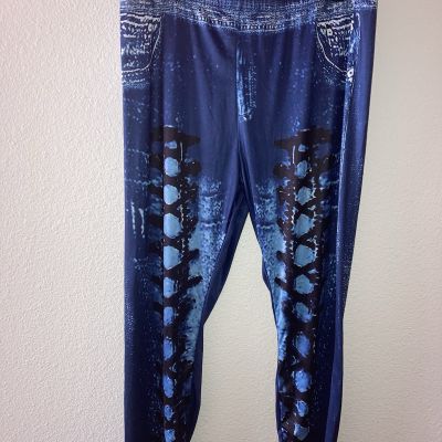 womens leggings 3X . Women’s 3X Stretch Pant Cute Design . Not Sure Even Worn