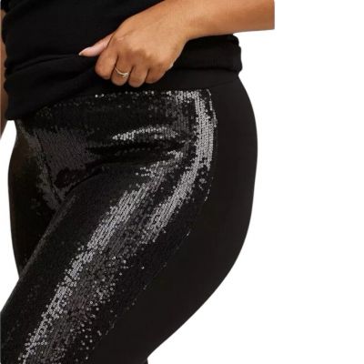 TORRID Sequin Full-Length Black Leggings NWT  Size 2X