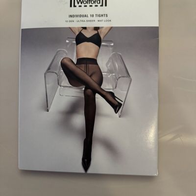 WOLFORD INDIVIDUAL 10 TIGHTS 10 DEN • ULTRA-SHEER • MAT LOOK Fairly Light XS