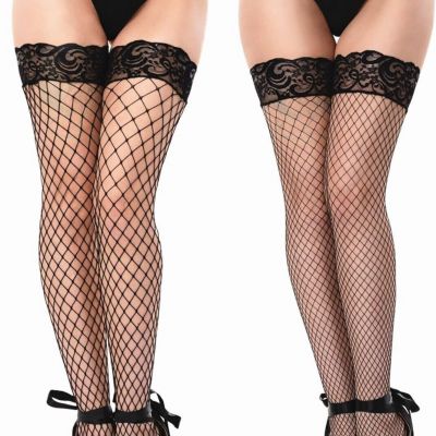 Women's High Waisted Tights Fishnet Stockings Thigh High Pantyhose