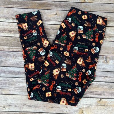 Hogwarts Christmas Letter Harry Potter Women's Leggings TC2 Ext Plus Size 20-26