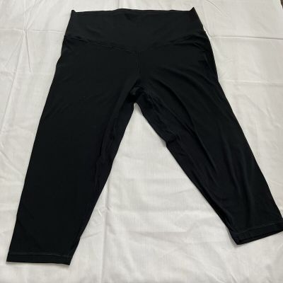 Offline By Aerie Real Me Black 3/4 Crop High Rise Leggings Size XXL