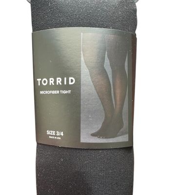 Torrid Microfiber Tights Black 3/4 (Size 22-26) NEW