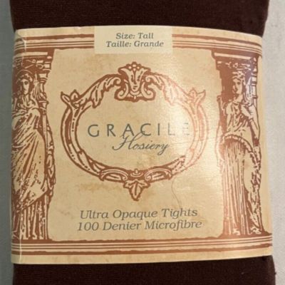 NWT GRACILE BROWN OPAQUE TIGHTS - TALL