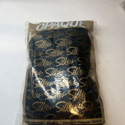 Vintage Silkies Opaque Nylon Queen Black New 050628 Hose Pantyhose