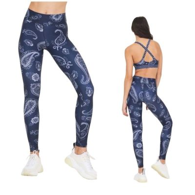 THE UPSIDE FORTUNE PAISLEY YOGA LEGGING PANT 10 FULL LENGTH WORKOUT GYM ATHLETIC