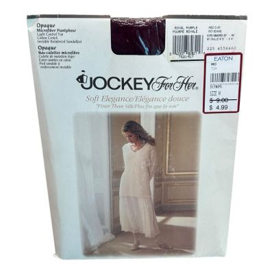 Jockey for her microfiber pantyhose light control top royal purple medium #7920