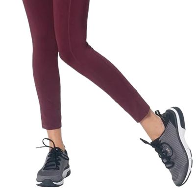 Susan Graver Sg Sport Contour Knit Legging Deep Claret