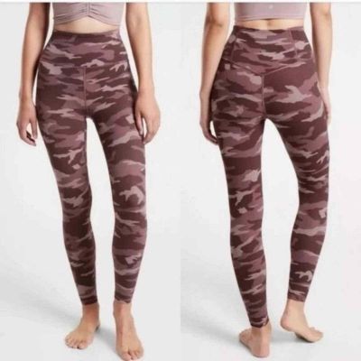 ATHLETA Camo Elation 7/8 Tight Leggings XS Pink Camo Yoga Workout Pants Magenta