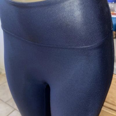 SPANX Faux Leather Shiny Leggings Night Navy #2437P Size 2XL New With Tag