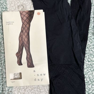 A New Day Fashion Tights Black Size L/XL New 1 Pair