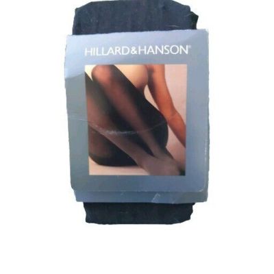 Hillard & Hanson Opaque Shaper Tights Tall Black NWT USA