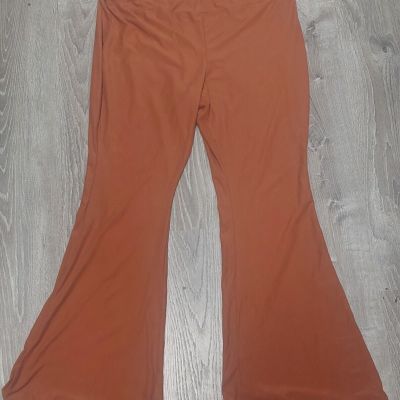 No Boundaries Size 3X Burnt Orange Flared Leggings Great Condition