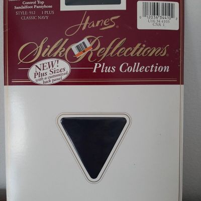 Vintage Hanes Silk Reflections Plus Collection 1 Plus Navy