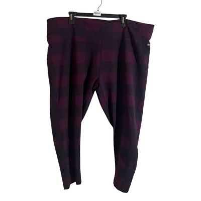 Melissa McCarthy Seven Plaid Thick Leggings Women's Size 3X Purple & Black