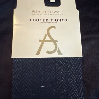 Ashley Stewart Footed Tights Size 1X Black