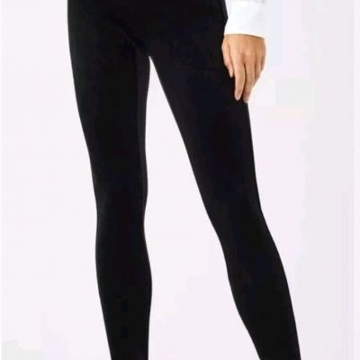 Spanx Velvet Black High Rise Stretch Skinny Ankle Leggings SIZE 1X