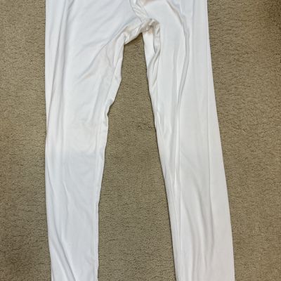 Cuddl Duds Leggings Base Layer Pants M Women White