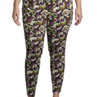 Terra & Sky Skinny Mid Rise Jegging Legging Colorful Printed Sz 0X, 2X, 3X